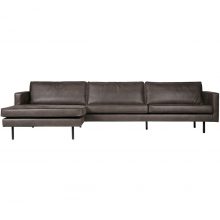 BePureHome Chaise Longue Hoekbank Rodeo links Zwart