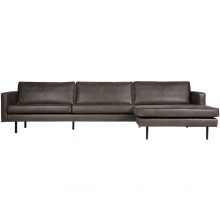 BePureHome Chaise Longue Rodeo rechts Zwart