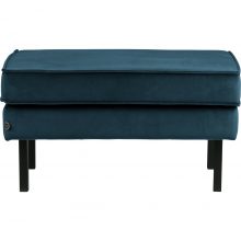 BePureHome Hocker Rodeo op poten velvet blue