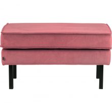 BePureHome Hocker Rodeo op poten velvet pink