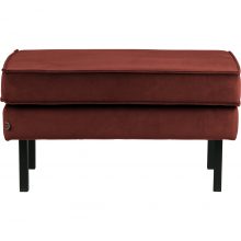 BePureHome Hocker Rodeo op poten velvet red