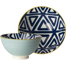 Gusta Schaaltje Triangle blauw 13,5cm doorsnee