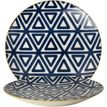 Gusta Dinerbord Triangle blauw 26,5cm doorsnee