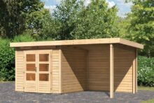 Woodfeeling | Tuinhuis Kandern 3 met Overkapping 2,35 en Achterwand | Onbehandeld