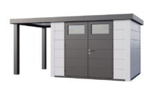 Telluria | Tuinhuis Eleganto 3024 met Overkapping Open Lounge Small | Links | Wit