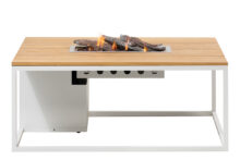 Cosi | Vuurhaard Cosiloft 120 | White Frame | Teak Top