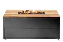 Cosi | Vuurhaard Cosipure 120 | Black Frame | Teak Top