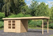 Woodfeeling | Tuinhuis Askola 4 met Overkapping 2,8 | Onbehandeld