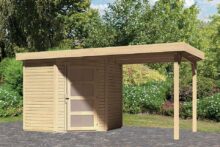 Woodfeeling | Tuinhuis Schwandorf 3 met Overkapping 2,4 | Onbehandeld