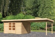 Woodfeeling | Tuinhuis Bastrup 7 met Overkapping 4,0