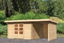 Woodfeeling | Tuinhuis Bastrup 7 met Overkapping 2,0, Zij- en Achterwand