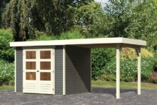 Woodfeeling | Tuinhuis Askola 3 met Overkapping 2,4 | Terragrijs