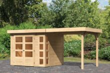 Woodfeeling | Tuinhuis Kerko 3 met Overkapping 2,4 | Onbehandeld