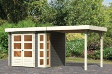 Woodfeeling | Tuinhuis Kerko 3 met Overkapping 2,4, Zij- en Achterwand | Onbehandeld