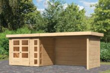 Woodfeeling | Tuinhuis Kerko 3 met Overkapping 2,8, Zij- en Achterwand | Onbehandeld