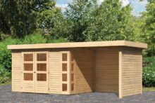 Woodfeeling | Tuinhuis Kerko 4 met Overkapping 2,4, Zij- en Achterwand | Onbehandeld