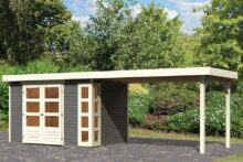 Woodfeeling | Tuinhuis Kerko 4 met Overkapping 2,8 | Terragrijs