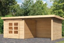 Woodfeeling | Tuinhuis Kandern 6 met Overkapping 3,2, Zij- en Achterwand | Onbehandeld