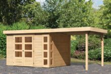 Woodfeeling | Tuinhuis Kerko 5 met Overkapping 2,4 | Onbehandeld