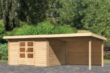 Woodfeeling | Tuinhuis Bastrup 7 met Overkapping 3,0 en Achterwand