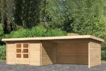 Woodfeeling | Tuinhuis Bastrup 7 met Overkapping 4,0, Zij- en Achterwand