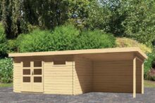 Woodfeeling | Tuinhuis Bastrup 8 met Overkapping 3,0 en Achterwand