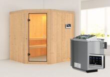 Woodfeeling | Sauna Bodo | Biokachel 4,5 kW Externe Bediening