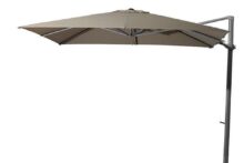 4 Seasons Outdoor | Zweefparasol Siesta 300 x 300 cm | Antraciet-Taupe