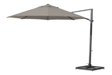 4 Seasons Outdoor | Zweefparasol Siesta Ø 350 cm | Antraciet-Taupe