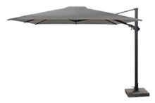 4 Seasons Outdoor | Zweefparasol Siesta Premium 300 x 300 cm | Antraciet-Mid Grey