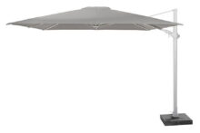 4 Seasons Outdoor | Zweefparasol Siesta Premium 300 x 300 cm | Wit-Mid Grey