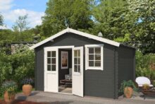 Outdoor Life Products | Tuinhuis Arvid 380 x 300 | Gecoat | Carbon Grey-Wit