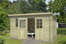 Outdoor Life Products | Tuinhuis Amira 380 x 230 | Geïmpregneerd | Olijfgroen