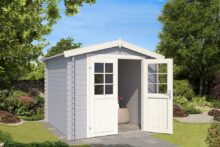 Outdoor Life Products | Tuinhuis Ingo 230 x 175 | Gecoat | Platinum Grey-Wit