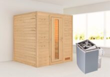 Woodfeeling | Sauna Anja | Energiesparend | Kachel 4,5 kW Geïntegreerde Bediening