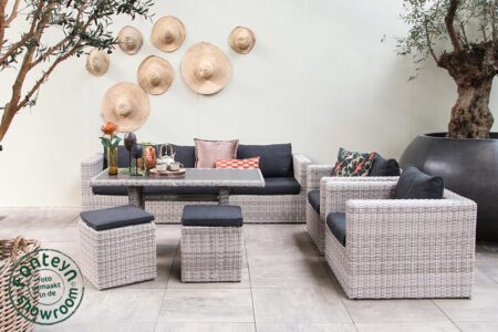 Fonteyn | Loungeset met Hoge Tafel Salou | Halfmoon Light Grey