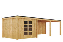 Duxwood | Tuinhuis Garden Design 140 | 300 x 300 cm met Luifel 600 cm | Vuren