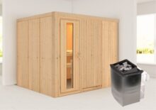 Karibu | Sauna Gobin | Energiesparend | Kachel 9 kW Geïntegreerde Bediening