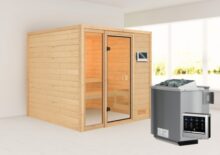 Woodfeeling | Sauna Jutta | Biokachel 9 kW Externe Bediening