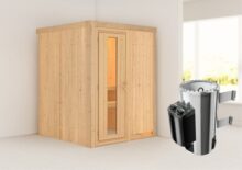 Karibu | Sauna Minja | Energiesparend | Kachel 3,6 kW Geïntegreerde Bediening