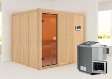 Woodfeeling | Sauna Nybro | Biokachel 9 kW Externe Bediening