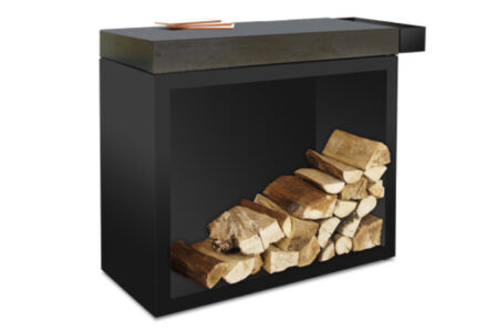 OFYR | Butcher Block Storage 90 | Black - Ceramic Dark Grey
