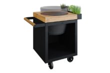 OFYR | Kamado Table | Black 65 PRO | Teak Wood BGE