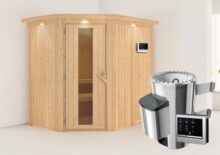 Karibu | Sauna Saja met Dakkraag | Energiesparend l Externe Bediening