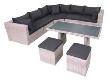 Fonteyn | Lounge-Diningset Salou XL | Halfmoon Light Grey