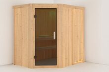 Karibu | Sauna Carin | Deur Antracietglas