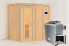 Karibu | Sauna Carin | Energiesparend | Kachel 4,5 kW Externe Bediening