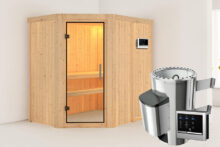 Karibu | Sauna Saja | Helderglas | Kachel 3,6 kW Externe Bediening