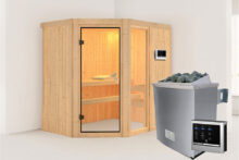 Karibu | Sauna Fiona 1 | Biokachel 9 kW Externe Bediening