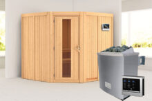 Karibu | Sauna Jarin | Energiesparend | Kachel 9 kW Externe Bediening